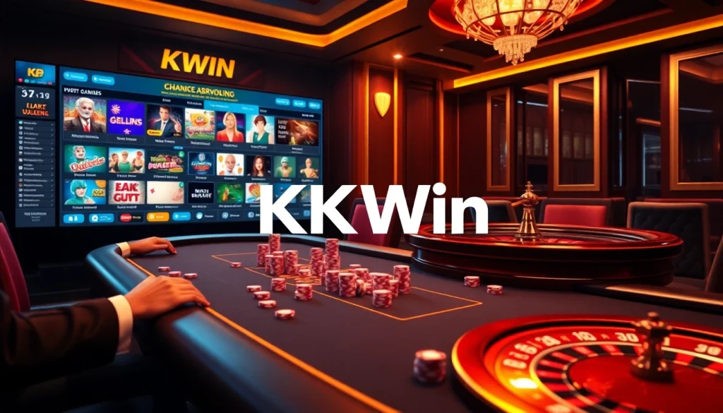 Experience the excitement at KK Win casino, featuring intense poker gameplay and dynamic betting options.