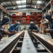 Creating custom steel fabrication components in a vibrant workshop environment.