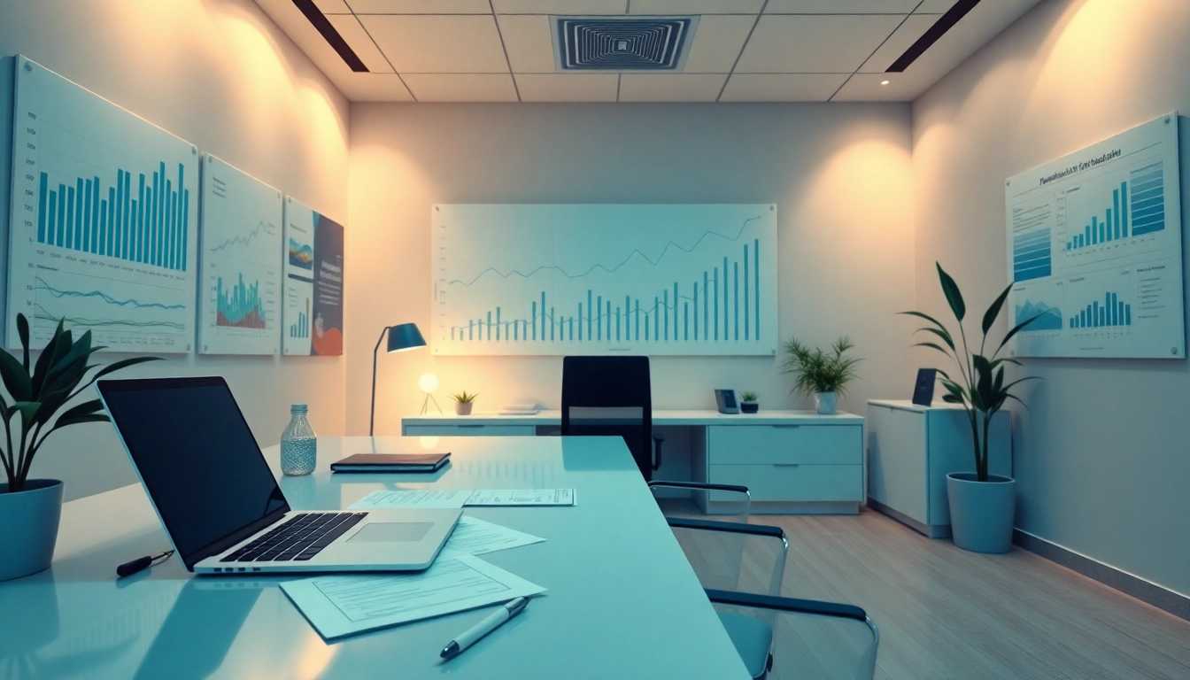 Ufficio professionale che illustra una consulenza sulla Legge sul sovraindebitamento con documenti finanziari e grafici.