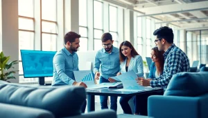 Collaboration in Strategy Capture Management with diverse team discussing strategies in a bright office.