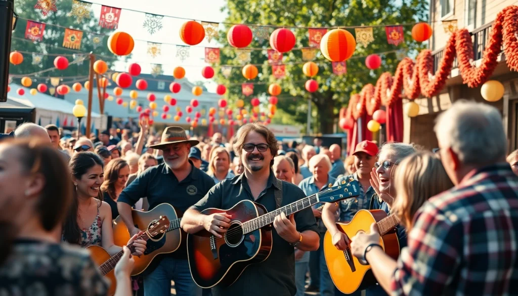 Experience the vibrant atmosphere of the Johnny Cash Birthday Celebration at johnnycashbirthday.com with lively music and fans.