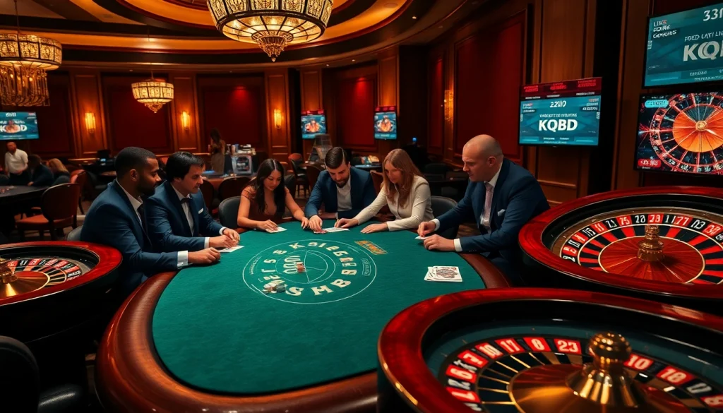 KQBD updates enhance the excitement at a luxurious casino poker table.