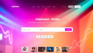Visual representation of an onlyfans finder tool interface with vibrant colors and user-friendly design elements.