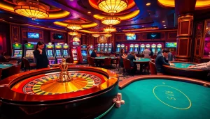 Experience the thrill of gambling with a vibrant casino scene featuring the hidden wiki search engine.