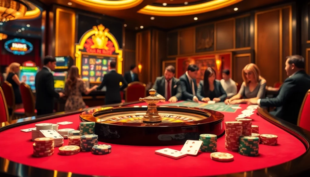 Action-packed roulette gameplay at https://nk88.sa.com/, highlighting excitement in a luxurious casino setting.