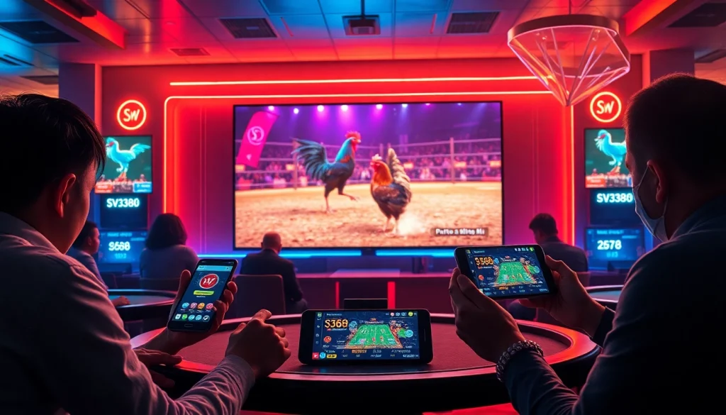 Live cockfighting action on sv368win.live with dynamic betting atmosphere
