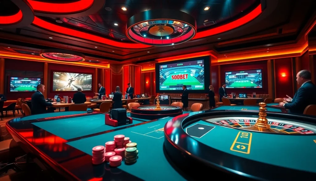 Sbobet offers thrilling sports betting experiences with vibrant casino visuals and engaging gaming interfaces.