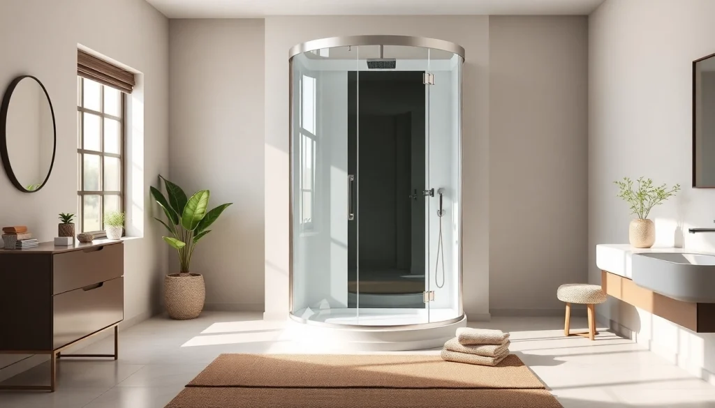 Duschkabine 90x90 komplett – moderne und elegante Dusche in einem stilvollen Badezimmer.