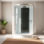 Duschkabine 90x90 komplett – moderne und elegante Dusche in einem stilvollen Badezimmer.