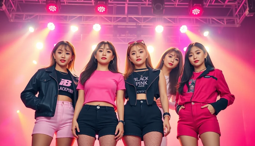 Engaging portrait of blackpink members showcasing their unique styles and group dynamics.