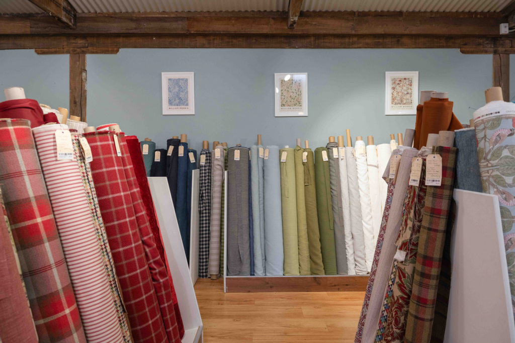 Uni katoen stof met een mooie, egale uitstraling