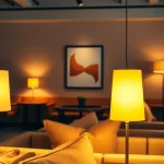 Sleek Illumination creating a cozy atmosphere in a modern interior space.