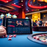 Experience the thrill of PS99 sports betting at a luxurious casino table with vibrant games.