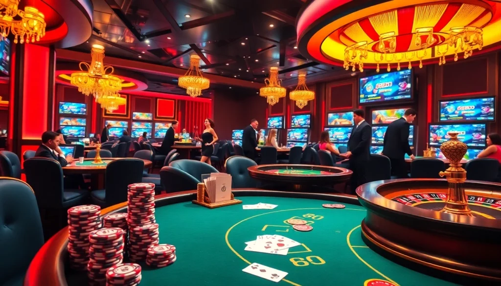 Gambling enthusiasts at a luxurious poker table showcasing 8kbet excitement.