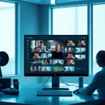 Innovative video to prompt AI analysis workspace showcasing a tech-savvy computer interface.