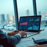 Corporate Tax Return Filing in UAE with a professional reviewing documents in a modern office.