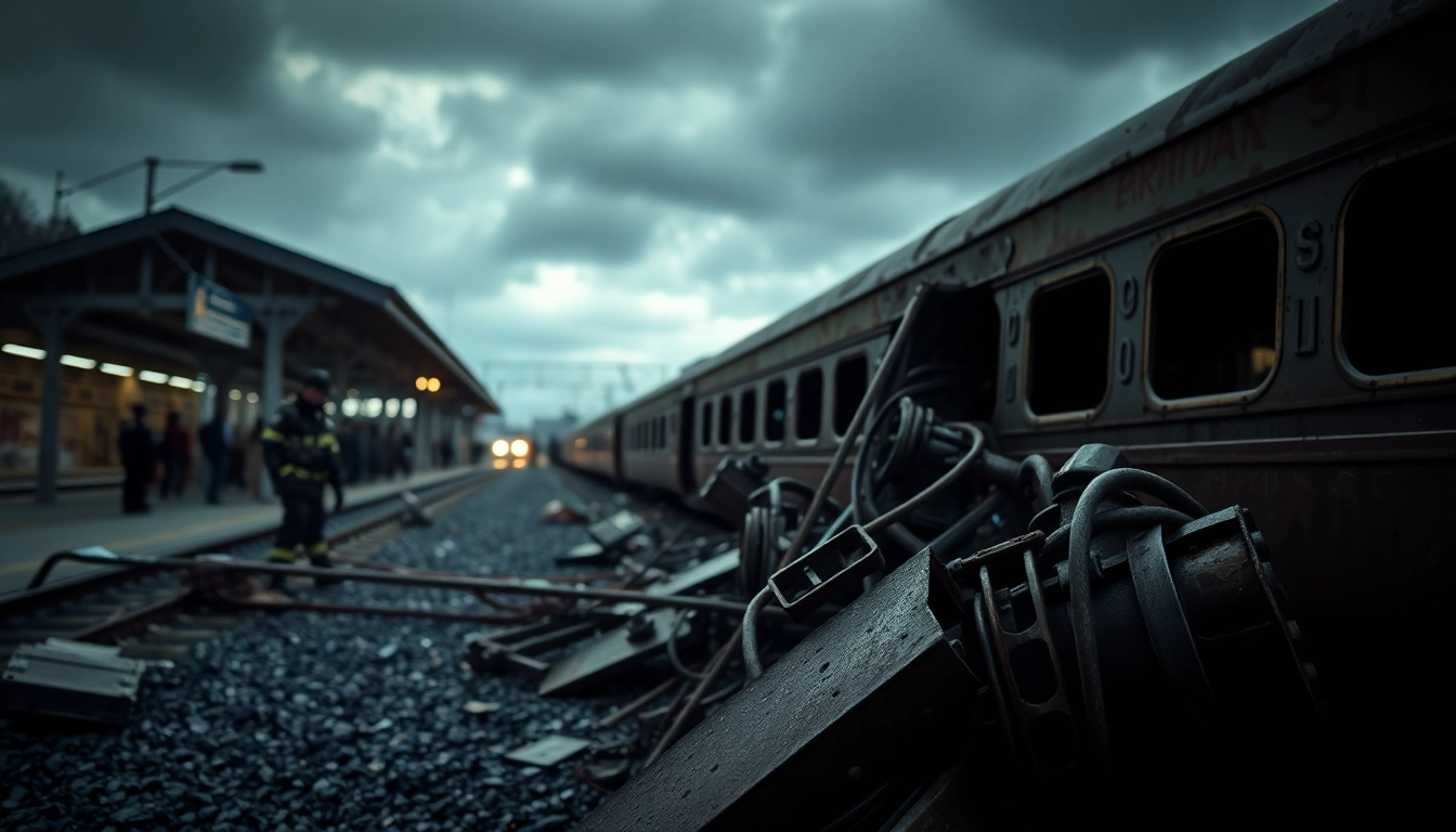 Emergency responders at the site of the spain train crash, highlighting the aftermath and chaos.