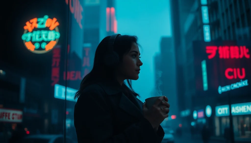 Image to prompt ai converting a young woman in a cityscape into a detailed creative prompt.